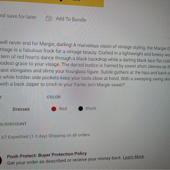 Unique vintage 1940s Margie dress - Picture 8 of 8